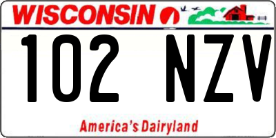 WI license plate 102NZV