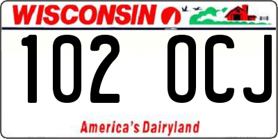 WI license plate 102OCJ