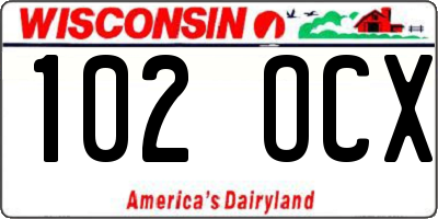 WI license plate 102OCX