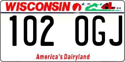 WI license plate 102OGJ
