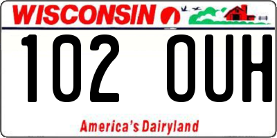 WI license plate 102OUH