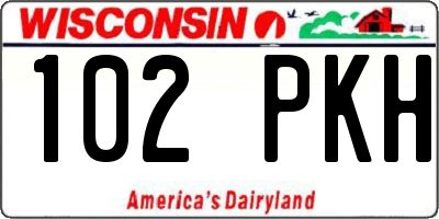 WI license plate 102PKH