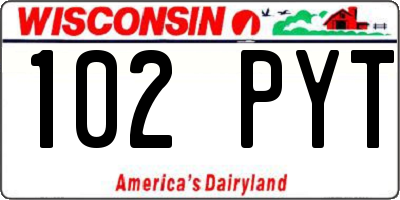 WI license plate 102PYT