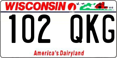 WI license plate 102QKG