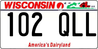WI license plate 102QLL