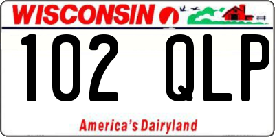WI license plate 102QLP