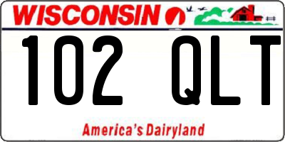 WI license plate 102QLT