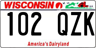 WI license plate 102QZK