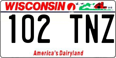 WI license plate 102TNZ