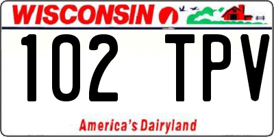 WI license plate 102TPV