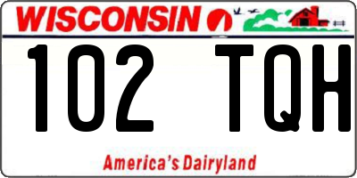 WI license plate 102TQH