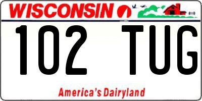WI license plate 102TUG