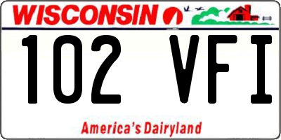 WI license plate 102VFI