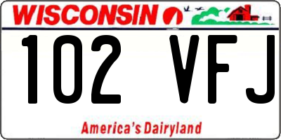 WI license plate 102VFJ