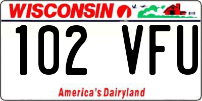 WI license plate 102VFU
