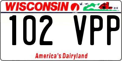 WI license plate 102VPP
