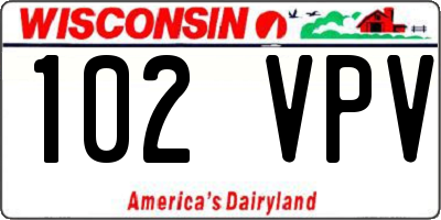 WI license plate 102VPV