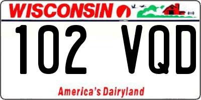 WI license plate 102VQD
