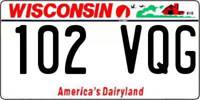 WI license plate 102VQG
