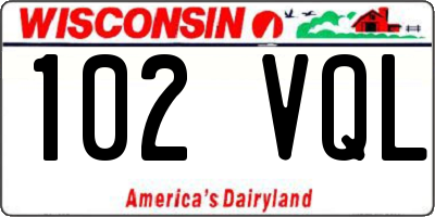 WI license plate 102VQL