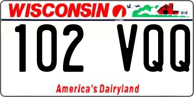 WI license plate 102VQQ