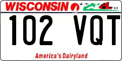 WI license plate 102VQT