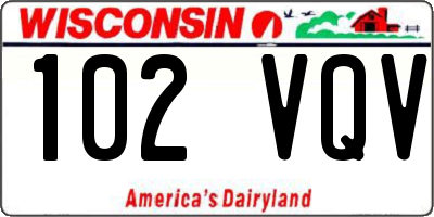 WI license plate 102VQV