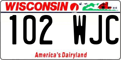 WI license plate 102WJC