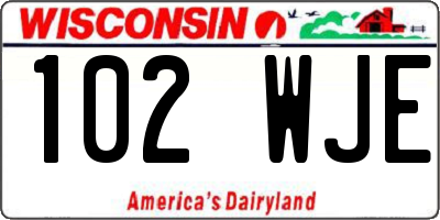 WI license plate 102WJE