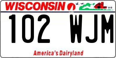 WI license plate 102WJM