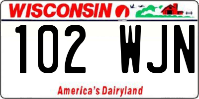 WI license plate 102WJN