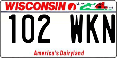 WI license plate 102WKN