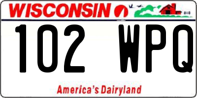WI license plate 102WPQ