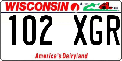 WI license plate 102XGR