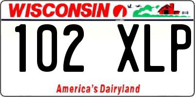 WI license plate 102XLP