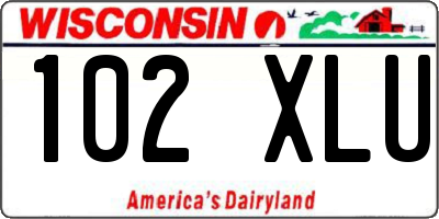WI license plate 102XLU