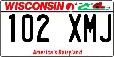 WI license plate 102XMJ