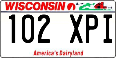 WI license plate 102XPI