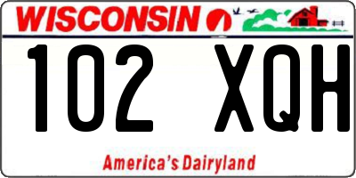 WI license plate 102XQH