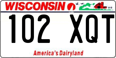 WI license plate 102XQT