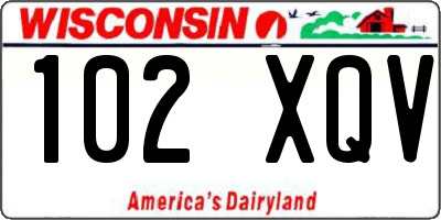 WI license plate 102XQV