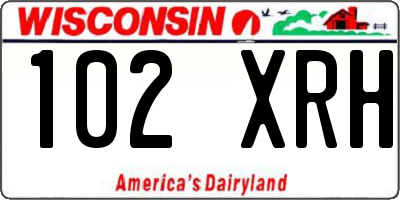 WI license plate 102XRH