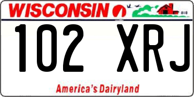 WI license plate 102XRJ
