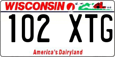 WI license plate 102XTG