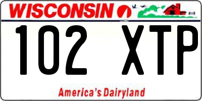 WI license plate 102XTP