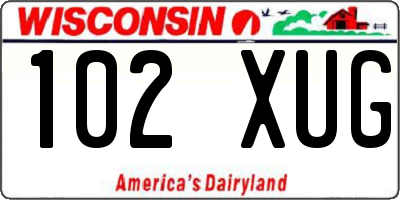 WI license plate 102XUG