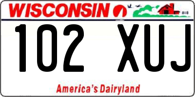 WI license plate 102XUJ