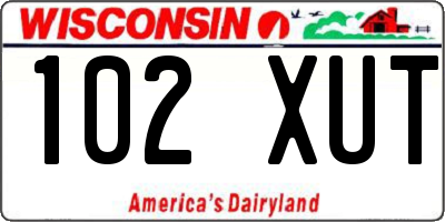 WI license plate 102XUT
