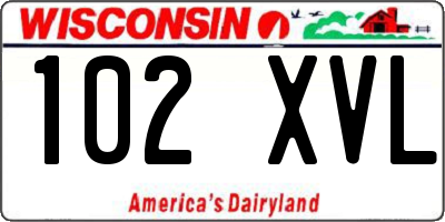 WI license plate 102XVL