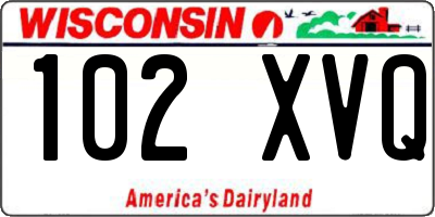 WI license plate 102XVQ